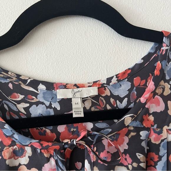 Joie Barba Stingray Floral Print Silk Blouse - Picture 8 of 9